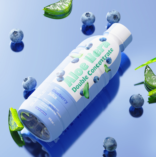 ALOE VERA jus et pulpe avec jus de Myrtille - 675 ml