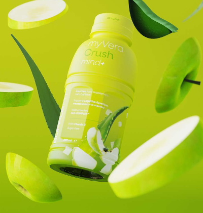 MYVERA CRUSH Mind + | Complément alimentaire en bouteille unidose de 285 ml