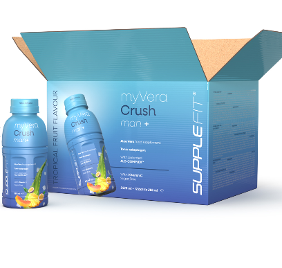 MYVERA CRUSH Man + | Complément alimentaire en bouteille unidose de 285 ml