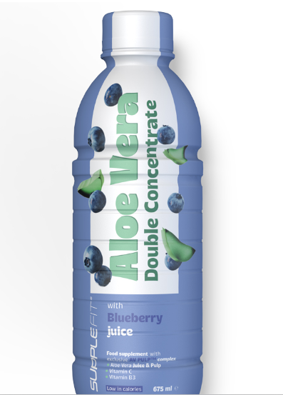 ALOE VERA jus et pulpe avec jus de Myrtille - 675 ml