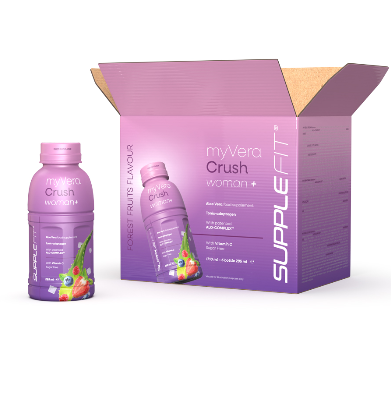 MYVERA CRUSH Woman + | Complément alimentaire en bouteille unidose de 285 ml
