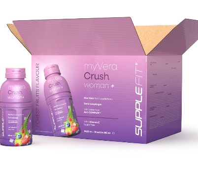 MYVERA CRUSH Woman + | Complément alimentaire en bouteille unidose de 285 ml