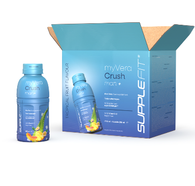 MYVERA CRUSH Man + | Complément alimentaire en bouteille unidose de 285 ml